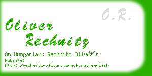 oliver rechnitz business card